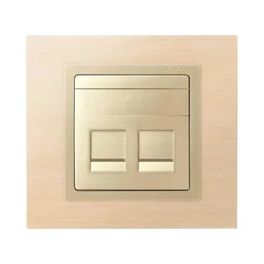 Адаптер на 2 RJ45(12) 75528-, 75540-, 75541-, 75544-39, шторки, S82,82N, шампань