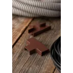 Угол T-образный (20х10) (4 шт) Plast под темное дерево