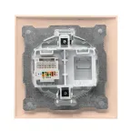 Валенсия розетка компьютерная RJ-45 1-местная кремовая