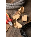 Угол T-образный (25х16) (4 шт) Plast PROxima под светлое дерево