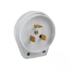 Вилка для разъема РШ-ВШ 32А 250В 2P+PE пластиковая бел.