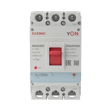 Выключатель автоматический YON MGS630 3P 400-500A 60kA