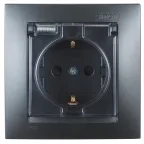 15 Роз с/з моноблок с крышкой IP44 графит