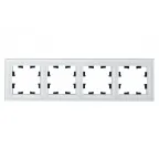 Рамка четырехпостовая ATLASDESIGN NATURE, СТЕКЛО БЕЛЫЙ