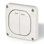 Выключатель однополюсный двухклавишный