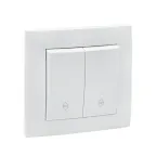Валенсия выключатель 2-кл. 10А белый проходной