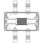 Взрывозащищенная клеммная коробка из алюминия TBE-A-14-(12xCBC.2)-2xKA2MHK(A)-2xKA2MHK(C)1Ex e IIC Т5 Gb / Ex tb IIIC T95°C Db IP66