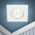 Встраиваемый светильник декоративный KL90-1 WH MR16/GU5.3 белый, пластиковый (MR16/GU5.3 в комплект не входит)