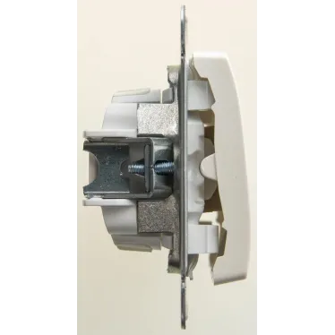 GLOSSA Переключатель двухклавишный сх.6 перламутр в рамку