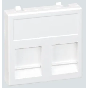 Connect Адаптер на 2 RJ45 CJ545U(FM) CJ546U(FM) шторка 45х45мм SC белый