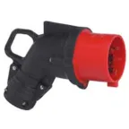 Вилка угловая IP44 3К+З 400v 32А Hypra