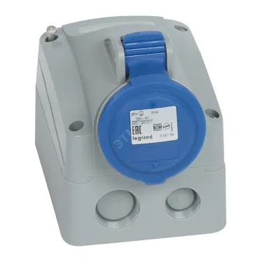 Розетка накладная - 16А - 2К+З - 230 В - IP 44 | 090167 | Legrand