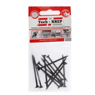 Саморез гипсокартон/металл 3,5х55 черный (13шт) - пакет