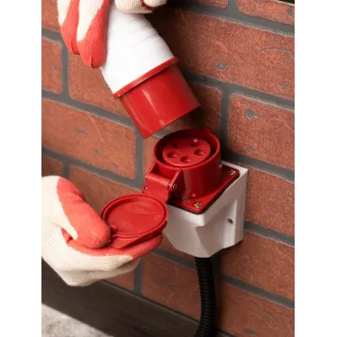 Вилка кабельная 16А 3Р+N+Е IP44 переносная 380В