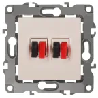 Розетка аудио двойная, Эра12, слоновая кость, 12-3112-02