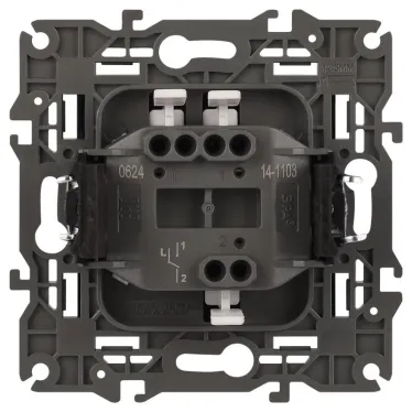 Переключатель, 10АХ-250В, Эра Elegance, антрацит,14-1103-05