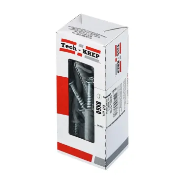 Дюбель-гвоздь 8х60 потайной бортик, полипропилен (20шт)