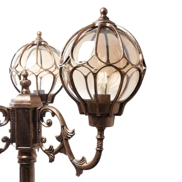 Светильник НТУ-3х60w столб Е27 IP44 черное золото