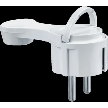 Вилка Navigator 61 365 NCA-PL06-16A-E-WH плоская с/з белая