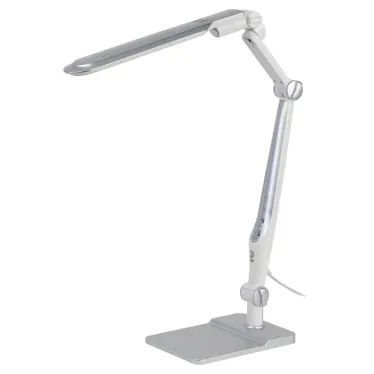 Светильник настольный светодиодный NLED-497-12W-S на струбцине и с основанием серебро