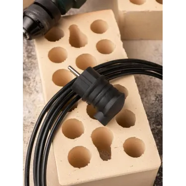 Вилка угловая каучуковая 230В 2P+PE 16A IP44 DIY