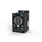 Лампа светодиодная LED Vintage Filament Straight G200 6W E27 200*283mm Gray 330lm 4000K 1/6 | 154802205 | Gauss