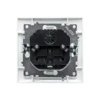 Валенсия розетка 1-местная с/з 16А белая с защ. штор. с 2 USB 2,1А