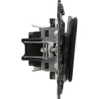 Valena ALLURE Переключатель двухклавишный 10А 250В с лицевой панелью Безвинтовые зажимы Антрацит