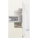 ЭТЮД Выключатель одноклавишный скрытый белый сх.1