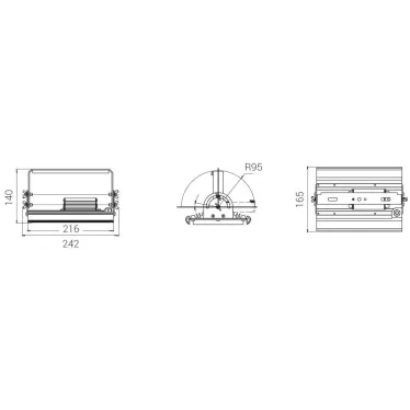 Светильник светодиодный промышленный Unit DC 40/5000 K60 5000лм 35Вт 3000K IP67 80Ra лира| DUDC40K60-3K-L | Diora