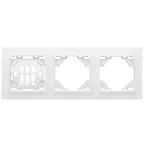 Рамка Минск 3-местная горизонтальная белая