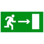 Пиктограмма (наклейка) ПЭУ 002 Выход направо (250х115) SIRAH | 2502001860 | Световые Технологии