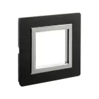 Рамка из алюминия, ''Avanti'', черная, 2 модуля