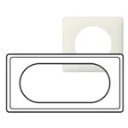 Рамка, 4/5 модулей, белая перкаль