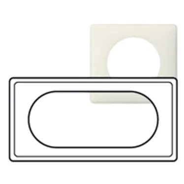 Рамка, 4/5 модулей, белая перкаль