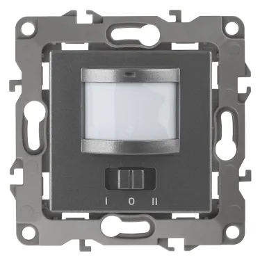 12-4103-12 Электроустановка ЭРА Датчик движения 2-проводной, 180-240В, 200Вт, IP20, Эра12, графит | Б0031257 | ЭРА