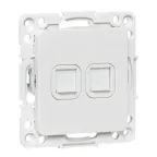 Стокгольм Механизм розетки RJ-45 2-местной белый EKF