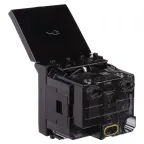 Avanti Розетка с крышкой ''Черный квадрат'', 2P+E, с защитными шторками, 2 модульная