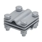 Соединитель крестовой 55х55 для параллельного, крестового и Т-образного соединения прутка диаметром 6-10 мм. С разделительной пластиной. Монтаж с помощью 4 винтов с шестигранной головкой M8X25 и 4 шестигранных гаек M8. Материал - горячеоцинкован