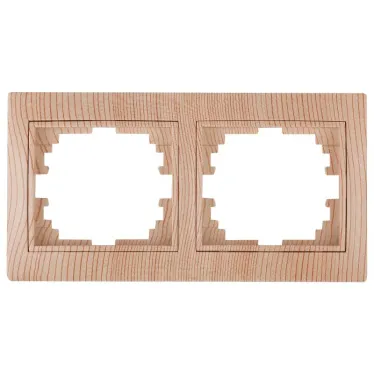 Рамка на 2 поста гор., СУ, Plano, сосна, 1-502-11
