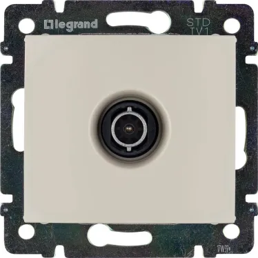 VALENA Розетка телевизионная TV звезда в рамку слоновая кость 1.5дБ