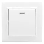 Выключатель Минск 1-клавишный СП с индикатором 10А белый