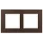 Рамка на 2 поста, стекло, Эра Elegance, мокко+сл.кость, 14-5102-31