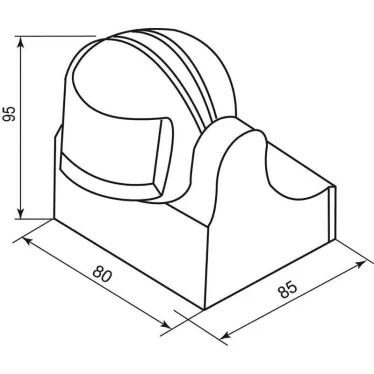Датчик движения ИК настенный 1200w 180 градусов 12м IP44 белый