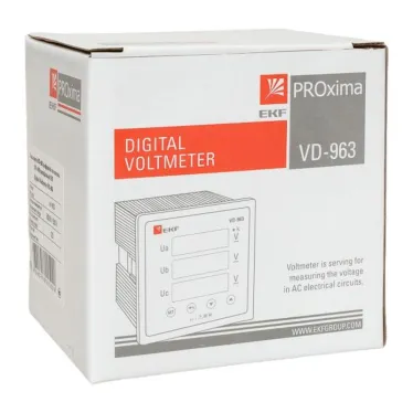Вольтметр цифровой VD-963 на панель (96х96) трехфазный PROxima