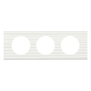 Рамка, трехпостовая, Corian белый рельеф