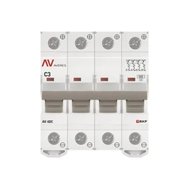 Выключатель автоматический AV-6 DC 4P 3A (C) 6kA AVERES