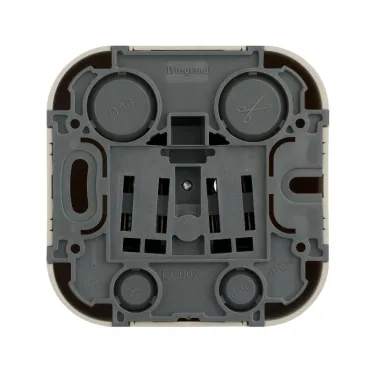 Quteo Розетка без заземления без шторок наружная бежевая