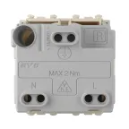 Avanti Розетка ''Ванильная дымка'', 2P+E, с защитными шторками, 2 модульная