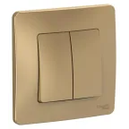 BLANCA скрытой установки двухклавишный переключатель (cх.6+6), 10A, 250B, титан